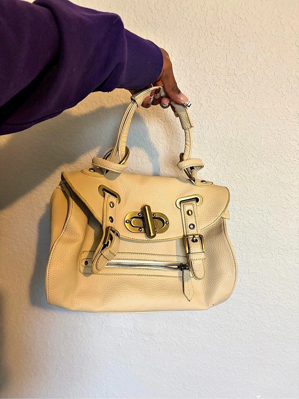 Cream Shoulder Bag